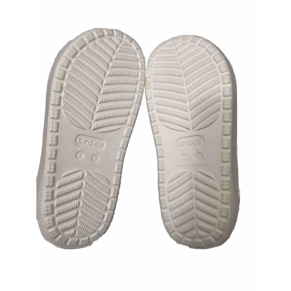 Crocs Classic Cozzy Comfort White Slip On Sandals Men’s 4 Women’s 6 - Picture 8 of 16